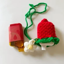 1pc Strawberry Crochet Vape Holder Lanyard Fits Most Box Devices, Gift For Friends