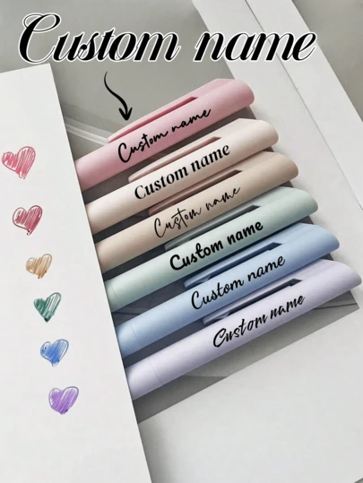 1pc/6pcs/12pcs1 Set Of Personalized Custom Morandi Aesthetic Anxiety Release Inspirational Color Neutral Ink Pen Soft Touch Smooth Writing Bleeding Fast Dry For Diary School And Office Supplies,Back To School Season, Teachers' Day Gifts