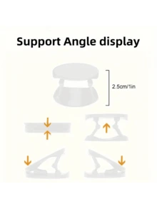 1 pieza Soporte plegable y telescópico creativo para teléfono móvil, soporte todo en uno para teléfono que se adhiere - Multicolor - Ver 5