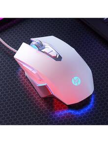 HP 惠普游戏鼠标有线静音游戏网吧机械金属可编程宏键吃鸡LOL笔记本电脑台式USB办公 - 彩色 - 查看 5