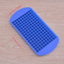 迷你可折疊矽膠冰格 160 個小方格，實用家用冷凍製冰模具，夏季必備，雙用矽膠模具可製作冰塊與巧克力，適合聖誕樹、萬聖節和情人節的裝飾禮物 - 彩色 - 查看 3