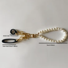 一套防丢烟具套装，包含一条手工仿珍珠项链和两个不同尺寸的硅胶龙虾扣，烟具配件，香烟收纳盒，烟盒，烟嘴套，电子烟挂饰，礼品 - 彩色 - 查看 5