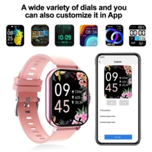 Smart Watch,Multifunctional Sports Smartwatch For Men And Women, With Call & Message Notifications, Customizable Watch Faces, Multiple Sports Modes, Compatible With Android & Compatible With IPhone - Pink-one Size - View 3
