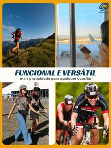 Running Waist Bag Waterproof Sports Cell Phone Holder Fitness Men Women Money Belt - 黑色 - 查看 4