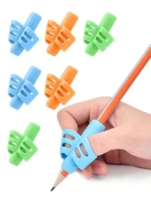 Pencil Grip, Handwriting Posture Correction Holder, Ergonomic Writing 3-Pack: Blue, Green, Orange), Suitable For Office, School, Drawing, Markers, Stationery, Universal Writing Training Tools, Professional Supplies For Learning And Work, Back To School, Gift For All Ages