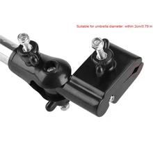 Soporte de montaje para paraguas, conector giratorio de paraguas de acero inoxidable de alta calidad, soporte de montaje de paraguas para bicicleta, accesorio de paraguas para silla de ruedas, cochecito, barra de manillar de bicicleta, conector de soporte resistente para barras de manillar con diámetro de 20-25mm