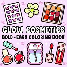 1pc [Glow Cosmetics ]Coco Coloring Book For Adults And Kids, Bold And Easy,Cosmetics, Skincare Products, Beauty Products, Jewelry, Makeup Bag Patterns, Simple And Big Designs For Relaxat Colouring Books Christmas,Halloween Gift, Birthday Present, Children's Day,Student Supplies, Back To School Supplies, School Supplies - Sketchbook - View 2