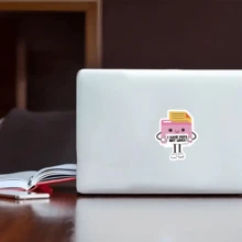 趣味办公室幽默贴纸：“我保存的是PDF文件，不是生命”——适合工作、学校或作为公司员工礼物 - 彩色 - 查看 5