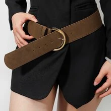 1 件复古个性化 PU 皮革宽腰带，适合女士服装装饰夏季、秋季、秋季、万圣节 - PU腰帶 - 查看 2
