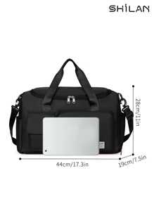 SHILAN Grand sac de voyage zippé, sac de rangement de voyage pliable, sac de cabine, sac de week-end simple