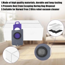 Vacuum Dust Bags Compatible With Narwal Freo Z Ultra Vacuum Cleaner, Replacement Canister Vacuum Bags - White - View 5