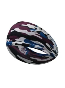 1pc Camuflagem Elástica Absorção de Umidade Esportes Headband, Adequado Para Corrida E Fitness