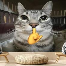 1pc Kawaii Cat Tapestry Animal Pattern Tapestry Polyester Home Accessories Easy To Install Wall Hanging Decor Bedroom Living Room Dorm Gifts For Men Women Included Free Installation Package Room Decor Home Decor Wall Decor Bedroom Decor Wall Art Poster Home Decor Living Room Tapestry For Room Wall Tapestry Flag Room Decoration Stuff - Multicolor - View 2