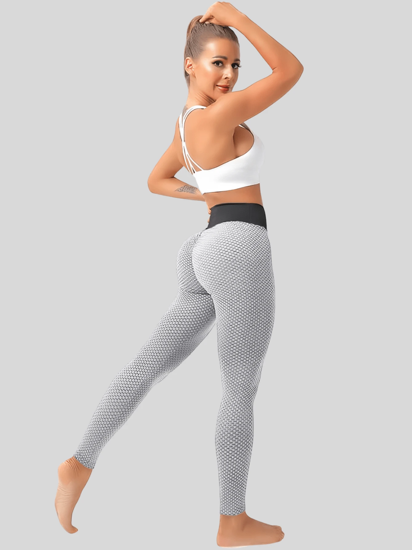 Mallas Deportivas O Casual Mujer Mallones Leggins - Blanco y Negro - Ver 1