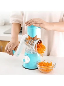 Outdoor Multi-Function Cheese Grater, Vegetable Slicer And Fruit Slicer - Manual Bean And Vegetable Grater, Desktop Drum Grater - Convenient For Outdoor Camping And Picnic Use