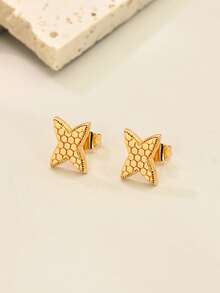 1 Pair Fashionable Classic Versatile Petite Delicate Multi-Element Elegant Earrings For Women - Yellow Gold - View 7