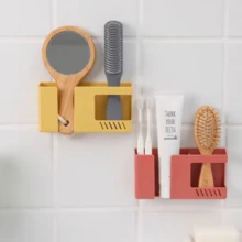 双隔层壁挂式手机支架和收纳盒，床头手机充电收纳盒，兼容 、Android 手机的遥控器，生日、家庭、朋友手机支架礼物，手机配件 - 彩色 - 查看 7