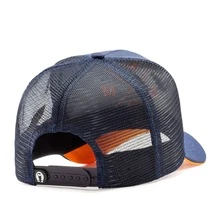 Men's Women's Trucker Hat Saint Benedict Medal Curved Brim - 藏蓝色 - 查看 2
