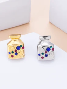 Fashionable Medicine Bottle Brooch With Medical Needle Elements Inlaid With Natural Colored Zirconia Suitable For Lanyards, Bags, Lapels For Doctors And Nurses Jewelry - Multicolor - View 7