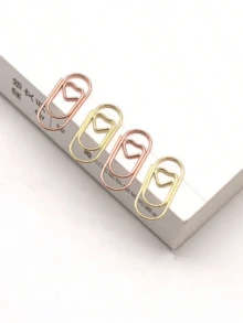 10 stycken - Söt hjärtformad guldrosa klämma Bokmärke Metall Kontorstillbehör Pappersklämma Klämma Brevpapper Alla hjärtans dag, Alla hjärtans dag Bröllop, Födelsedag - Multifärgad - Visa 6