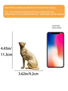 1 Piece Of Leopard Squatting Desktop Decorative Ornaments, Resin Material Retro Style Handicrafts Decoration Suitable For Study, Entrance, Office, Hotel Decoration