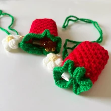 1pc Strawberry Crochet Vape Holder Lanyard Fits Most Box Devices, Gift For Friends