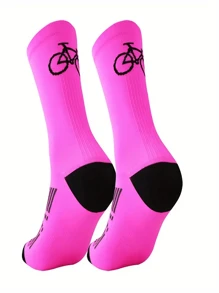 1 Paar Damen Sport Socken, feuchtigkeitsabsorbierend und atmungsaktive Radsport-Socken, Laufsocken, Fahrrad-Socken