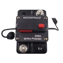 60/100/200Amp Circuit Breaker For Boat Trolling Motor Marine ATV Trailer Vehicles Stereo Audio Electronic Battery Solar System Inline Fuse With Manual Reset Switch Waterproof DC 12V-48V - 200A - 查看 2