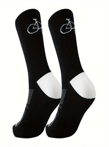 1 Paar Damen Sport Socken, feuchtigkeitsabsorbierend und atmungsaktive Radsport-Socken, Laufsocken, Fahrrad-Socken