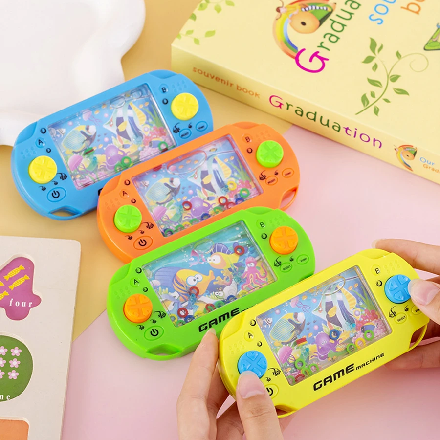 1pc Large Ocean Water Game, Retro Handheld Hoopla Fishing Toy, Classic Vintage Fishing Game