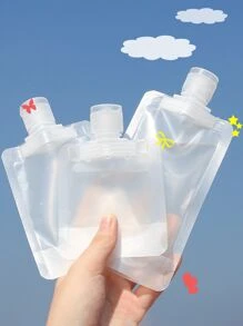 10pcs 30ml/50ml/100ml Portable Lotion Fluid Makeup Packaging Bag,Waterproof Moisture-Proof And Leak-Proof Travel Toiletry Bag Cosmetic Container Reusable Squeeze Stand Up Spout Pouch Refillable Transparent Empty Squeeze Pouch For Shampoo, Body Wash And Lotion Travel Essentials Travel Organizer For Beach Summer Vacation