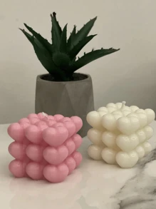 1 Piece Peony, Seashell & Magic Cube-Shaped Bubble Wax Aromatherapy Candle - Wedding & Home Decoration Gifts Birthday Graduation