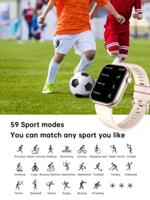 1pc Silicone Smart Watch, 2.01 Inch Touch Screen Multi-Function Electronic Watch For Teens With Various Sports Modes, Photo Control, Social App Message Notification, Alarm Reminder, Great For School, Exercise