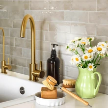 4/10/20 piezas Sencillos adhesivos de pared con apariencia de ladrillo 3D imitación de mármol - Azulejos autoadhesivos a prueba de aceite y humedad, aptos para salpicaderos/renovación de paredes/decoración de baños y comedores