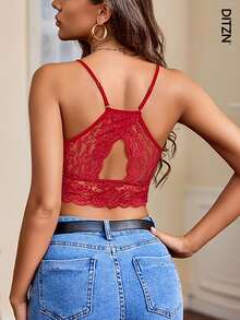 DITZN Sutiã de Renda Feminino, Camiseta Sensual, Camiseta Interna, Roupa Externa Backless, Busto Duplo, Lingerie Sexy, Blusa
