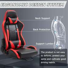 Minneer Dual Lock Slide Racing Seat Load 400 Pounds Adjustable For Sim Cockpit - Red - View 2