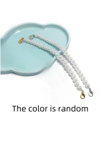 1pc/2pcs Bright Pearl Detachable Shoulder/Crossbody Bag Chain Strap, DIY Handbag Handle Accessory - Multicolor - View 8