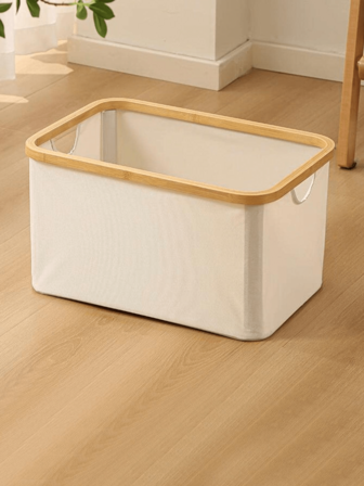 1 件可折叠织物储物篮，带手柄，无盖