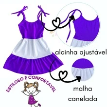 Kit With 3 Stylish Summer Dresses For Girls SHIPPING IN ASSORTED COLORS - Multicolor - View 4