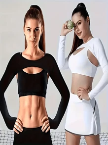 1 Stück Damen Schulter- und Armabdeckung - atmungsaktiv, leicht, kühl, geeignet für Sommersport und -aktivitäten, universell einsetzbar, geeignet für Tennis und mehr, Sportkühlung | minimalistisches Design | leichte Abdeckung, Sport-BH-Abdeckung