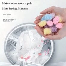 Set de 5-50 paquetes con bolas perfumadas de fragancia floral de colores mixtos para la lavadora, perlas de perfume de larga duración para la ropa, artículos de limpieza y cuidado de la ropa, suministros de limpieza, elementos imprescindibles para el hogar - Multicolor - Ver 6