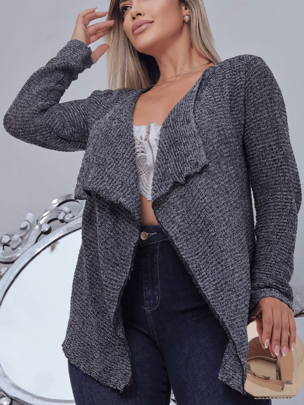 Cardigan Tricot Feminino Kimono Tricô Casaco Bucle Otimo Caimento