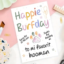 1 pezzo Carta d'auguri divertente e creativa, biglietti d'auguri per compleanni di cani e gatti, adatti a tutte le occasioni come regali di compleanno, rientro a scuola, forniture scolastiche