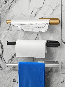 1pc Simple Kitchen/Bathroom Storage Rack, Can Be Used As Paper Towel Storage, Napkin Storage, Rag Holder,Silver/Black/Simple Version Available In Multiple Sizes And Types. Home Decoration Products, Kitchen Accessories Storage, Bathroom Storage Racks