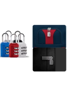 1/3 件密码锁，防水，防锈，适用于旅行箱包、储物柜、背包、健身房、家庭、小尺寸锁 [对于大订单，红色可能会有轻微变化，请参考最后两张图片]