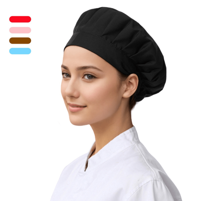 2pcs Adjustable Elastic Chef Hat, Unisex Kitchen Cooking Baking Chef Hat, Dust Cap