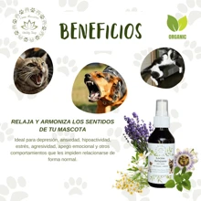 Loción Orgánica Calmante Relajante Anti-estrés Perros Gatos Mascotas