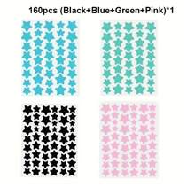 2000/1400/1120/400/240 Pcs Star Stickers, Halloween & Christmas Decoration Stickers, Colorful Five-Pointed Star Stickers For Party, Holiday Photo Decoration, Face Decor Stickers (1 Sheet Per Color), For Decoration Only (Not For Makeup)560/280/160/80/40pcs,Makeup,Cheap,Room Decor,Vanity,Travel,Bedroom,Makeup Accessories