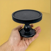 Rustic Wooden Round Display Pedestal - Wedding, Birthday, Home Decor, Candle Holder Tray, Tabletop Decorative Stand