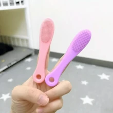 1PC Silicone Nose Brush For Cleaning Pores, Facial Wash Brush With Soft Bristles, Facial Cleanser Brush With Soft Nose Tips, Finger Cots Brush For Removing Blackheads, Silicone Brush